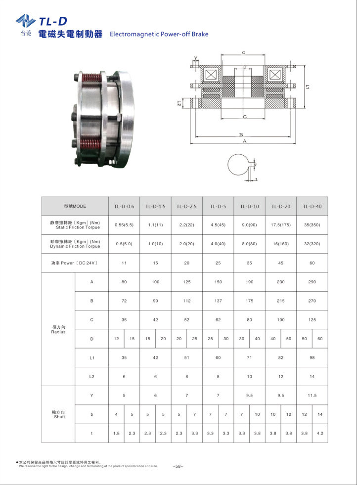 断电电磁刹车器,失电式电磁刹车器规格尺寸图