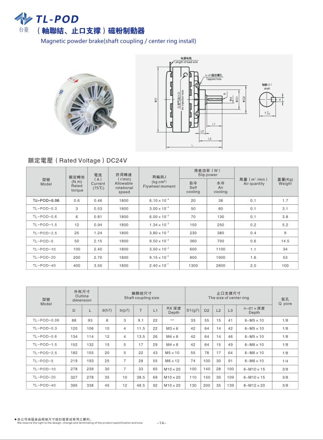 磁粉制动器选型图